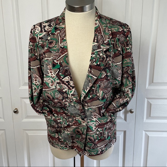 Abstract Print Blazer - Picture 2 of 10